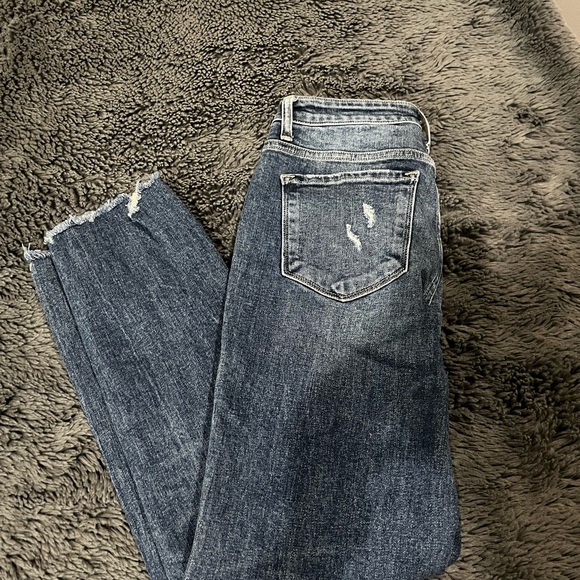 Flying Monkey Distressed Dark Blue Skinny Jeans - Picture 1 of 7